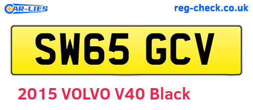 SW65GCV are the vehicle registration plates.