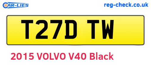 T27DTW are the vehicle registration plates.