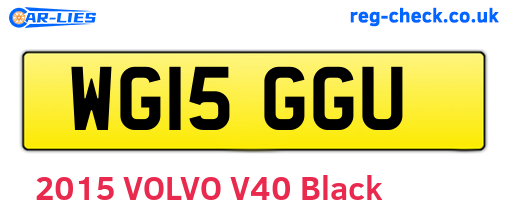 WG15GGU are the vehicle registration plates.
