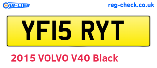 YF15RYT are the vehicle registration plates.