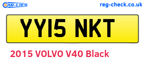 YY15NKT are the vehicle registration plates.