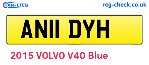 AN11DYH are the vehicle registration plates.