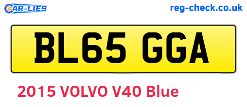 BL65GGA are the vehicle registration plates.