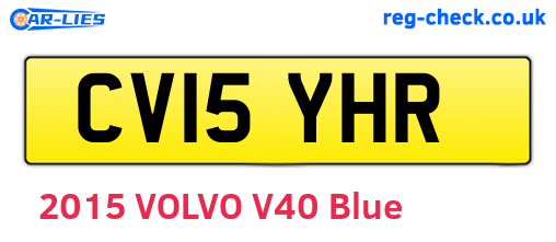 CV15YHR are the vehicle registration plates.