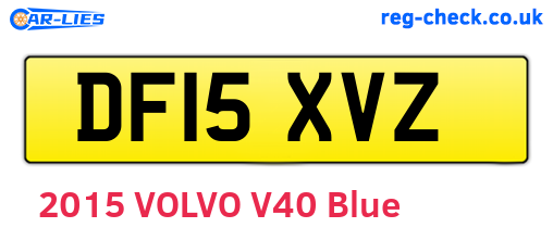 DF15XVZ are the vehicle registration plates.