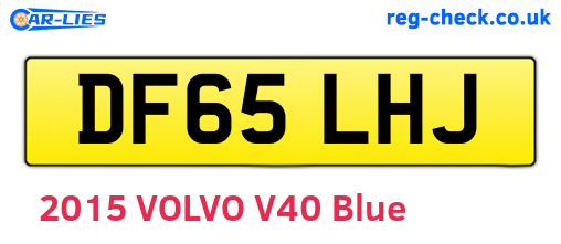 DF65LHJ are the vehicle registration plates.