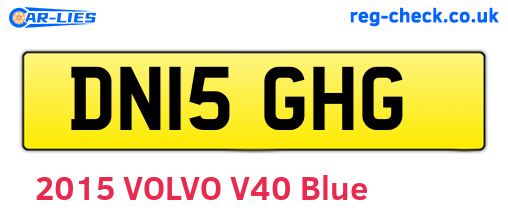 DN15GHG are the vehicle registration plates.