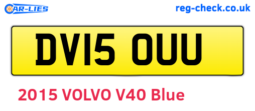 DV15OUU are the vehicle registration plates.