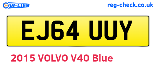 EJ64UUY are the vehicle registration plates.