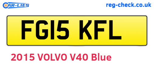 FG15KFL are the vehicle registration plates.