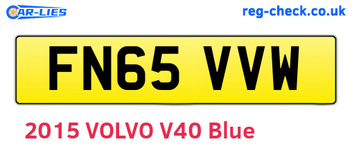 FN65VVW are the vehicle registration plates.