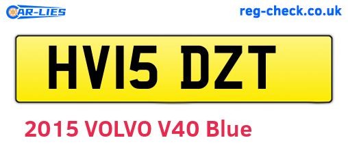 HV15DZT are the vehicle registration plates.