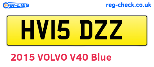 HV15DZZ are the vehicle registration plates.