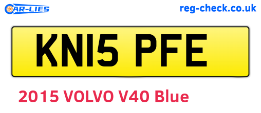 KN15PFE are the vehicle registration plates.