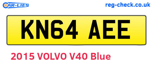 KN64AEE are the vehicle registration plates.