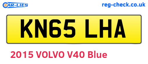KN65LHA are the vehicle registration plates.