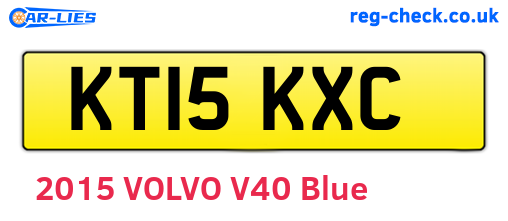 KT15KXC are the vehicle registration plates.