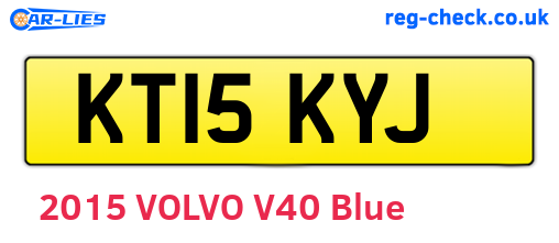 KT15KYJ are the vehicle registration plates.