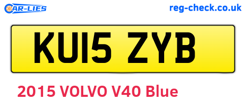 KU15ZYB are the vehicle registration plates.