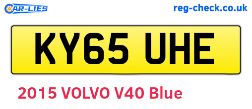 KY65UHE are the vehicle registration plates.