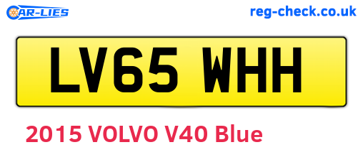 LV65WHH are the vehicle registration plates.