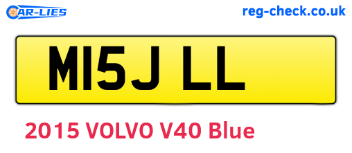 M15JLL are the vehicle registration plates.