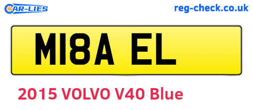M18AEL are the vehicle registration plates.