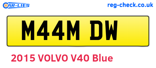 M44MDW are the vehicle registration plates.