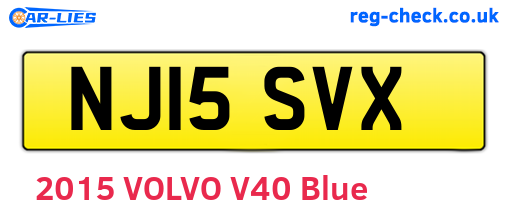 NJ15SVX are the vehicle registration plates.