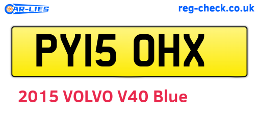 PY15OHX are the vehicle registration plates.