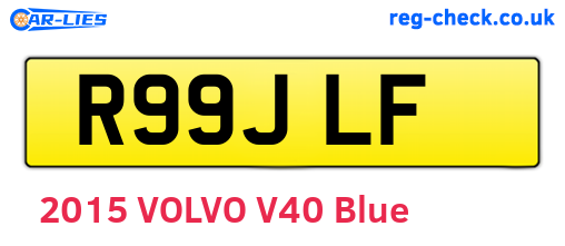 R99JLF are the vehicle registration plates.
