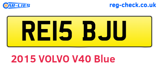RE15BJU are the vehicle registration plates.