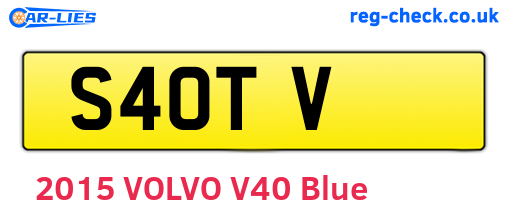 S4OTV are the vehicle registration plates.