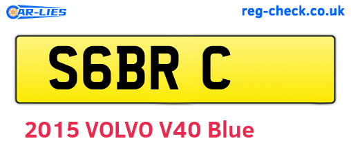 S6BRC are the vehicle registration plates.