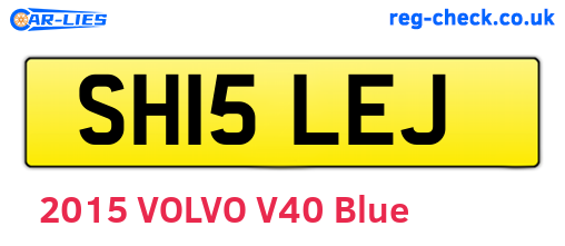 SH15LEJ are the vehicle registration plates.