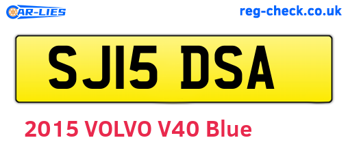SJ15DSA are the vehicle registration plates.