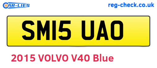 SM15UAO are the vehicle registration plates.
