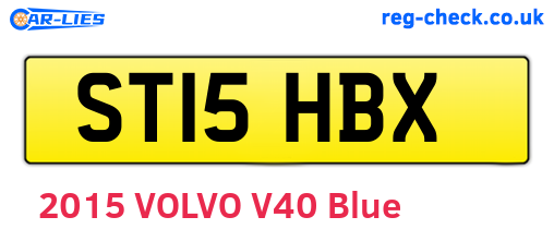 ST15HBX are the vehicle registration plates.