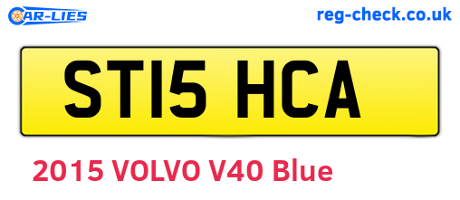 ST15HCA are the vehicle registration plates.