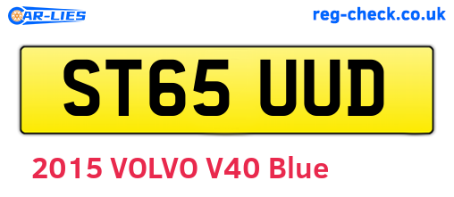 ST65UUD are the vehicle registration plates.