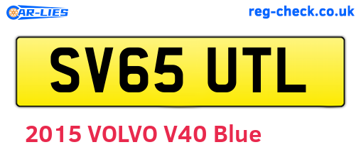 SV65UTL are the vehicle registration plates.