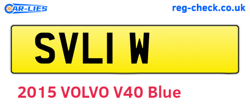 SVL1W are the vehicle registration plates.
