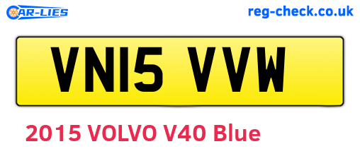 VN15VVW are the vehicle registration plates.