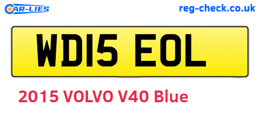 WD15EOL are the vehicle registration plates.