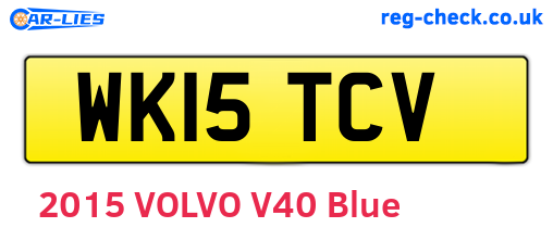 WK15TCV are the vehicle registration plates.