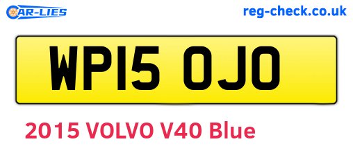 WP15OJO are the vehicle registration plates.