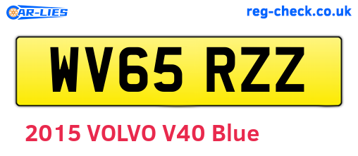 WV65RZZ are the vehicle registration plates.