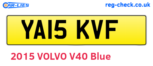YA15KVF are the vehicle registration plates.