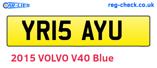 YR15AYU are the vehicle registration plates.