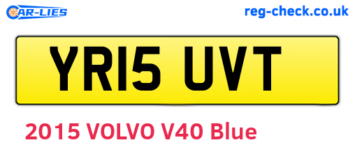 YR15UVT are the vehicle registration plates.